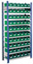 Bild von Sichtlagerkästen-Grundregal, Modell 10, Profile RAL 5010 enzianblau