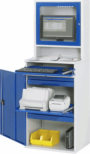 Bild von Computer-Schrank - Modell 66, B 650 x T 520 x H 1770 mm