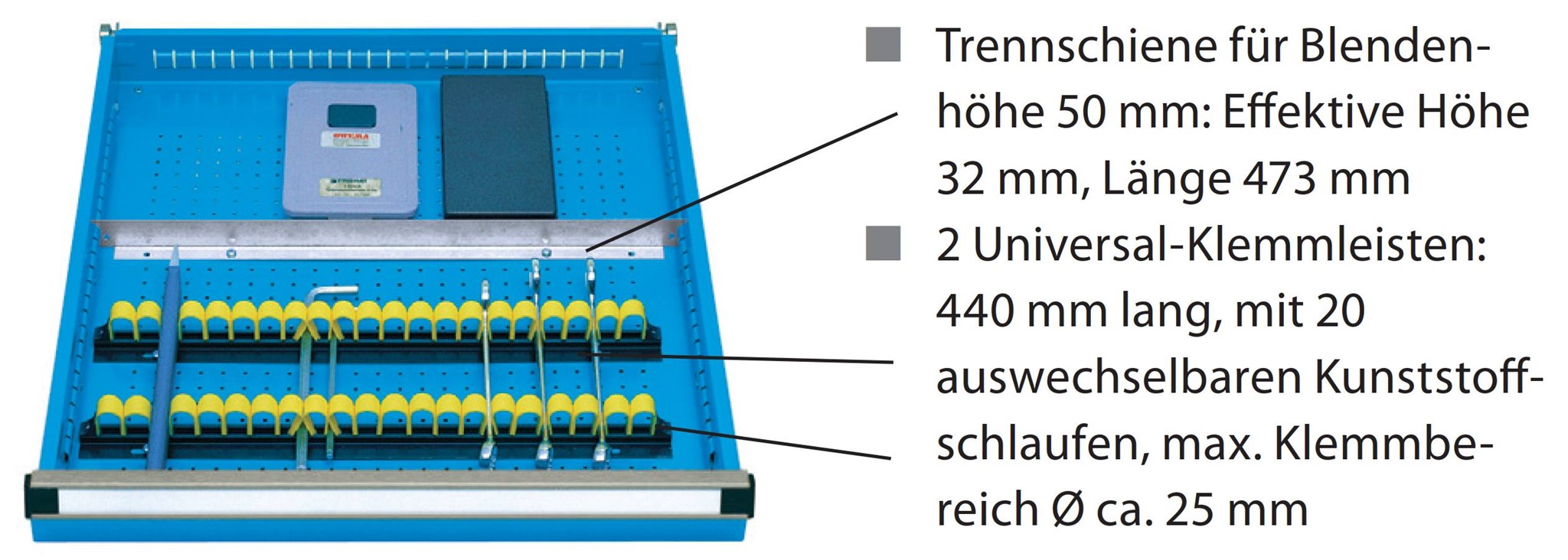 Bild von Trennschiene für Blenden 50 mm