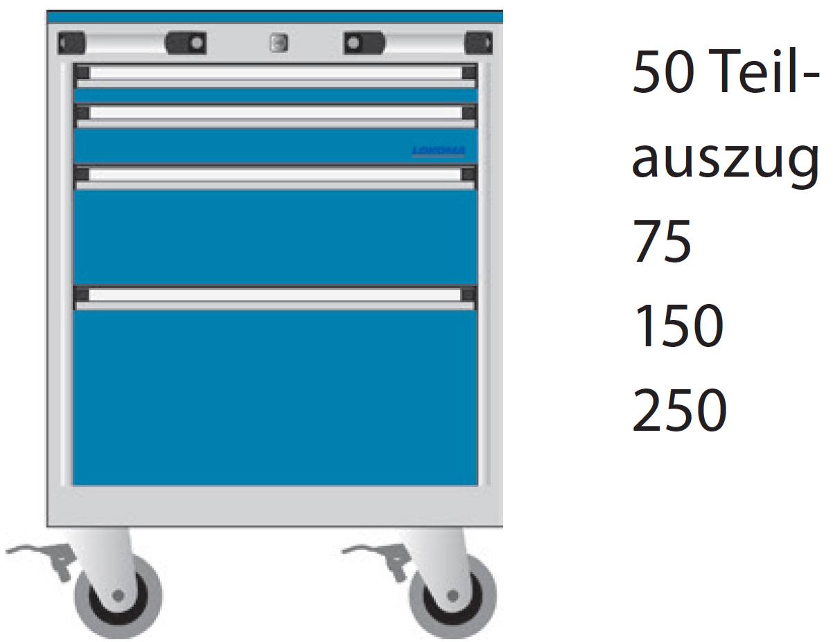 Bild von Schubladenschrank 625x565x728 mm HxBxT auf Räder