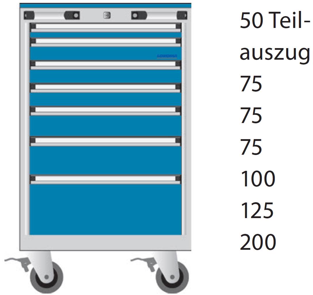 Bild von Schubladenschrank 800x565x728 mm HxBxT auf Räder