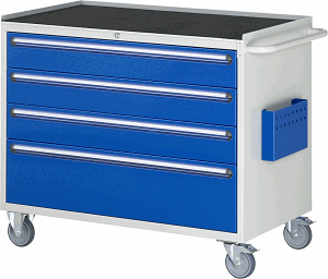 Bild von Montagewagen Modell XXL5.3, B 1145 x T 650 x H 975mm, Metall-Top 25 mm mit Anti-Rutsch-Matte