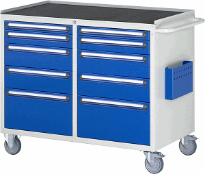 Bild von Montagewagen Modell LL5.2.2, B 1145 x T 650 x H 975mm, Metall-Top 25 mm mit Anti-Rutsch-Matte 