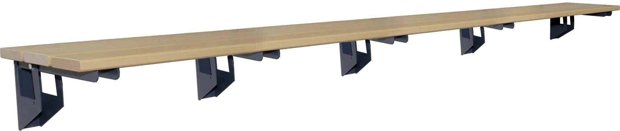 Bild von Wandsitzbank Eiche aufklappbar, Länge 4000 mm