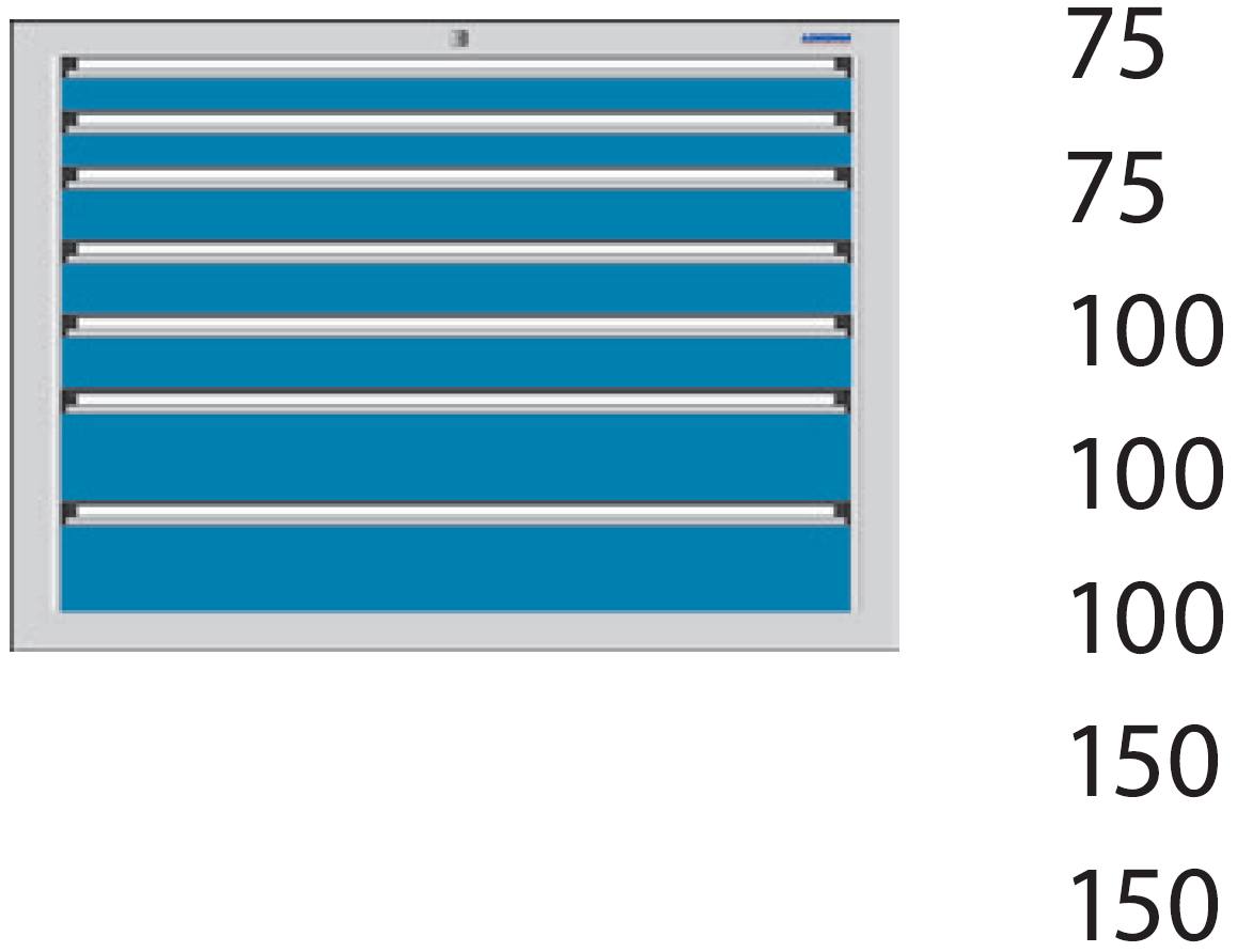 Bild von Schubladenschrank 850x1196x728 mm HxBxT