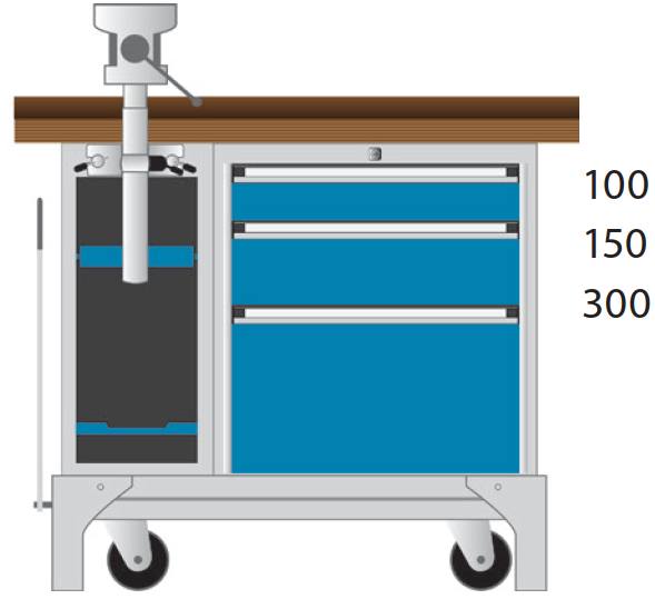 Bild von fahrbare Werkbank 1000x700x850 mm BxTxH