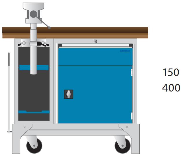 Bild von fahrbare Werkbank 1000x700x850 mm BxTxH