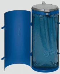 Bild von Abfallsammler mit Einflügeltüre, enzianblau, für 110 Liter Abfallsäcke