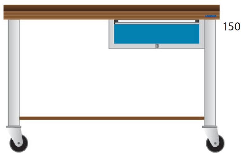 Bild von fahrbare Werkbank 1300x700x850 mm BxTxH