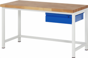 Bild von Werkbank Basic-8, 1500x700x840 mm LxTxH mit Schublade