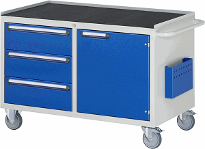 Bild von Montagewagen Modell LL3.0.8, B 1145 x T 650 x H 795mm, Metall-Top 25 mm mit Anti-Rutsch-Matte 