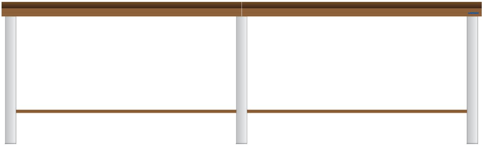 Bild von Werkbank fixe Höhe, 3000x700x850 mm LxTxH