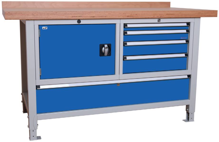 Bild von Werkbank 1500x700x850 mm LxTxH mit Langfachschublade