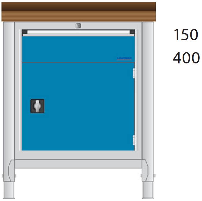 Bild von Werkbank 700x700x850 mm LxTxH mit Schubladenschrank