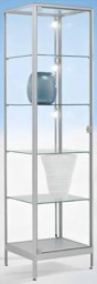 Bild von Säulenvitrine 1950x400x400 mm HxBxT mit 5-seitiger ESG-Verglasung, eckige Profile