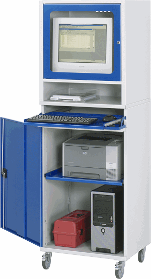 Bild von Computer-Schrank - Modell 65, B 650 x T 520 x H 1860 mm