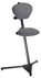 Bild von Stehhilfe mit Sitzfläche Bezug Techno, Sitz- und Rückenlehne einstellbar, Gestellfarbe RAL 9005 tiefschwarz