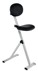 Bild von Stehhilfe mit Sitzfläche Skai schwarz, höhenverstellbar, Gestellfarbe alufarben