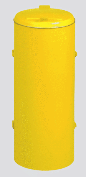 Bild von Abfallsammler mit Einflügeltüre, gelb, für 110 Liter Abfallsäcke
