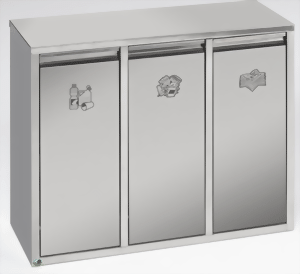 Bild von Wertstoffsammelsystem Stand-/Wandmontage 3 x 12 Liter