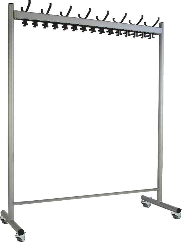 Bild von Standgarderobe Alu-Haken Länge 1100 mm auf Rollen