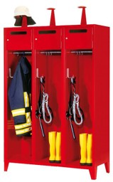 Bild von Feuerwehrschrank ohne Türe mit Wertfach und Einwufschlitz 3 Abteile