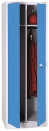 Bild von Garderobenschrank 2 Abteile, 1800x600x500 mm HxBxT, mit zusammenschlagenden Türen