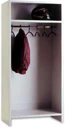 Bild von Offene Garderobe, 1950x1500x500 mm HxBxT, mit Rückwand