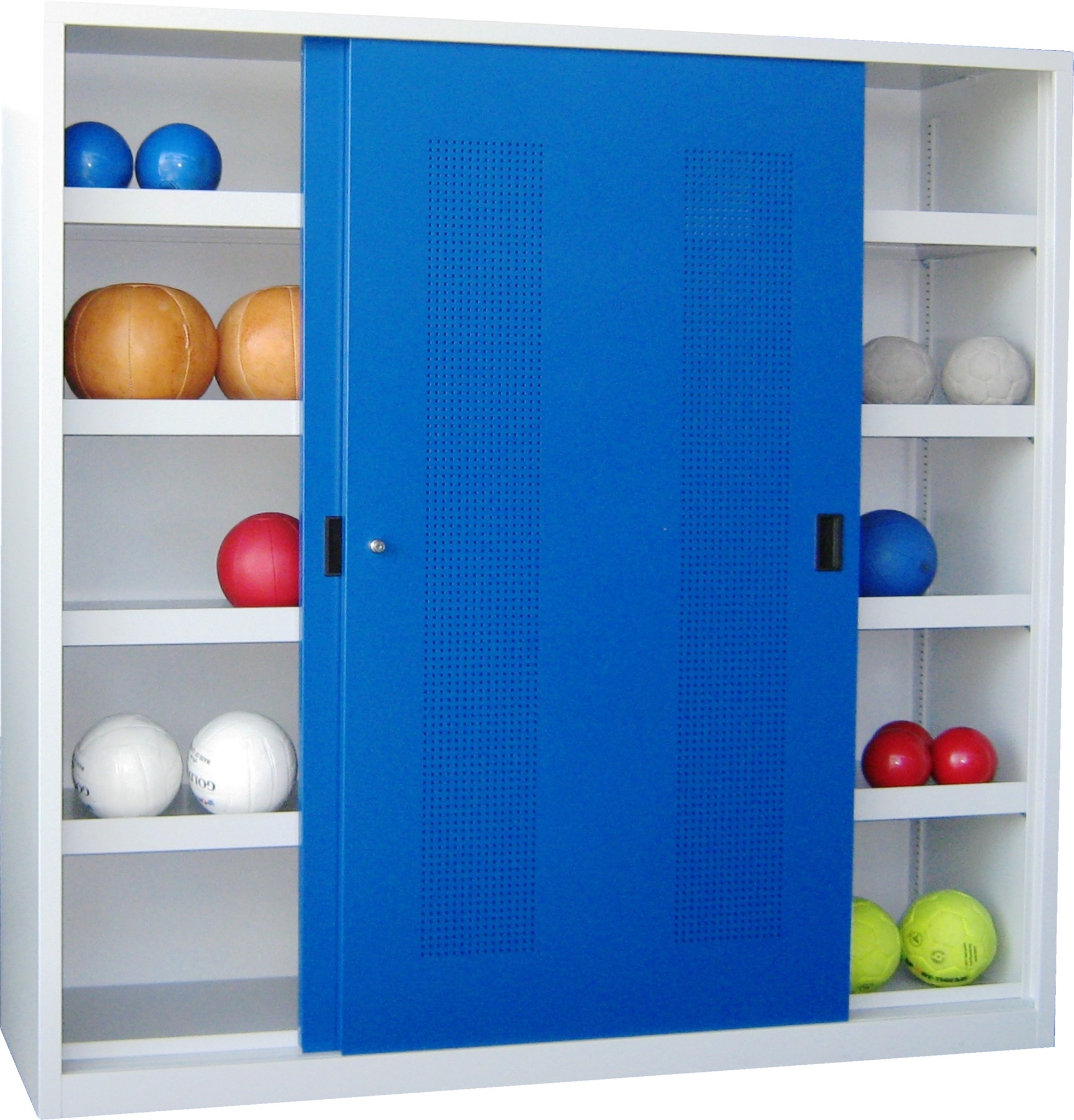 Bild von Ballschrank 1950x2000x600 mm HxBxT, gelochte Türen