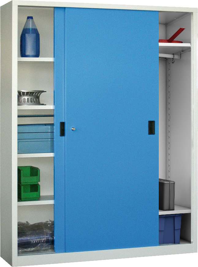 Bild von Schiebetürenschrank mit Garderoben-/Wäscheeinrichtung 1950x1500x500 mm HxBxT