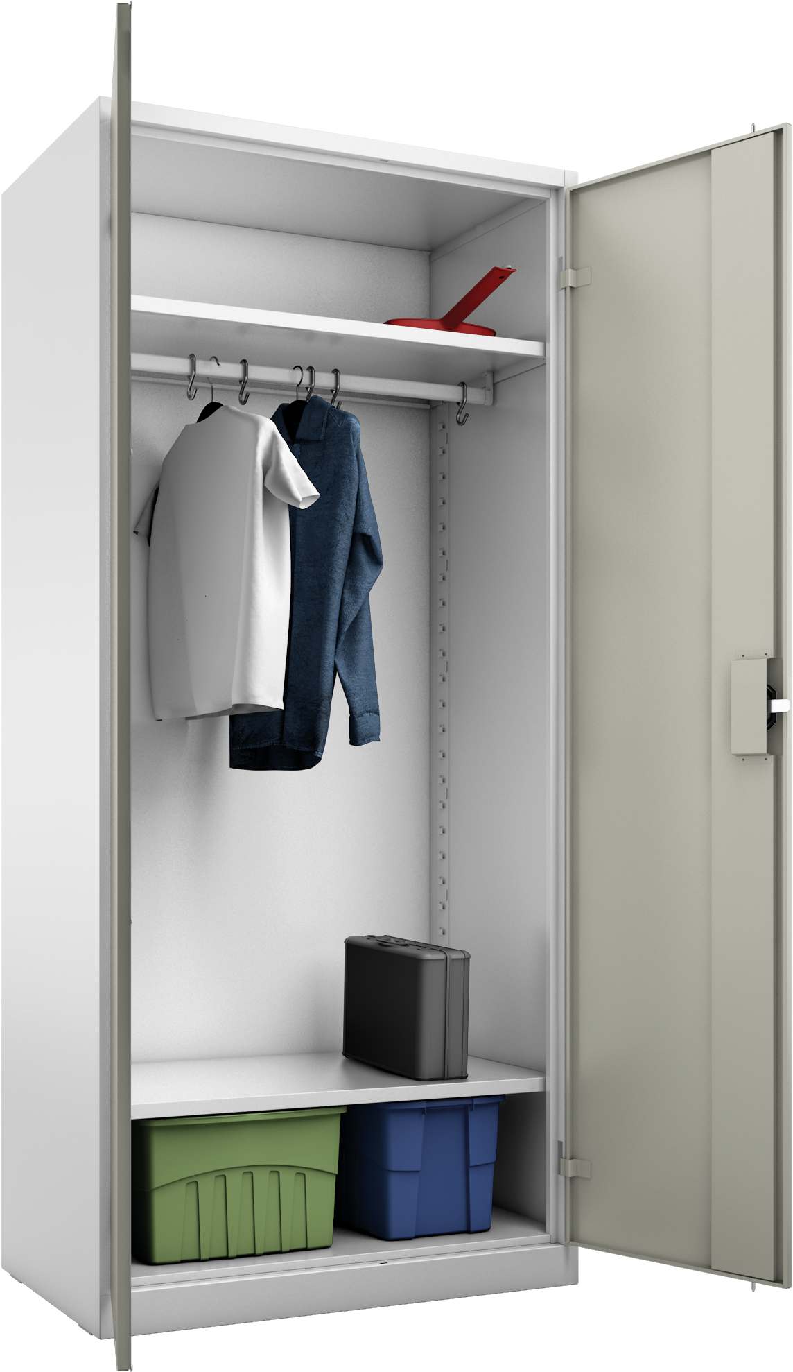 Bild von Mehrzweck-/Garderobenschrank 1950x1000x400 mm HxBxT auf Sockel auf Lager