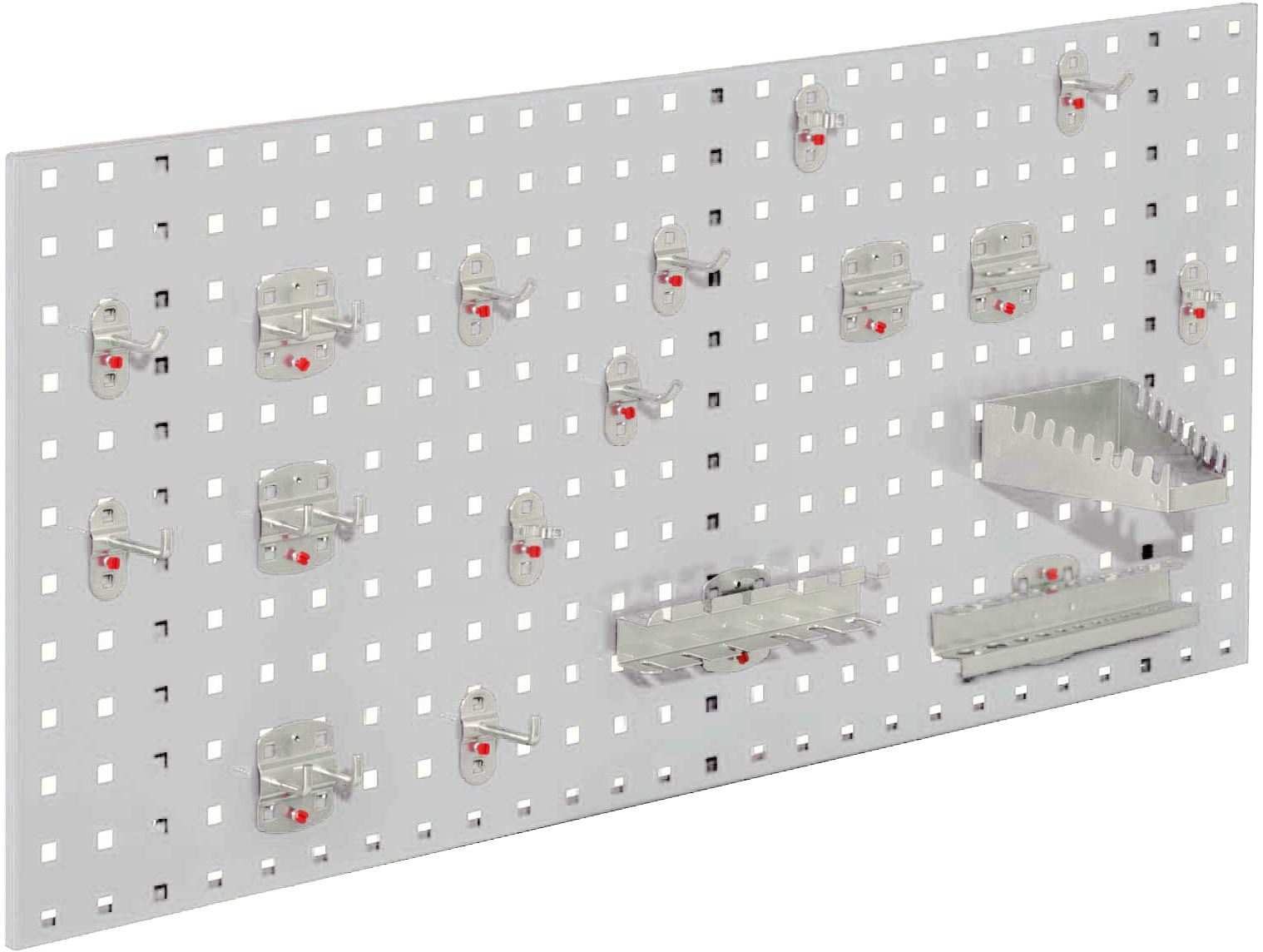 Bild von Loch-/Magnetwand Einsteigerset 6, 1 x Lochplatte, 1 Werkzeughalterset 18-teilig