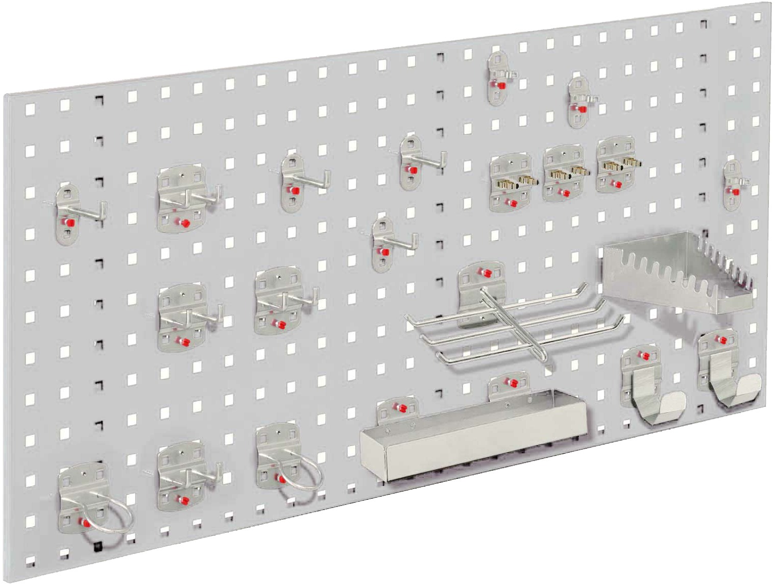 Bild von Loch-/Magnetwand Einsteigerset 7, 1 x Lochplatte, 1 Werkzeughalterset 21-teilig