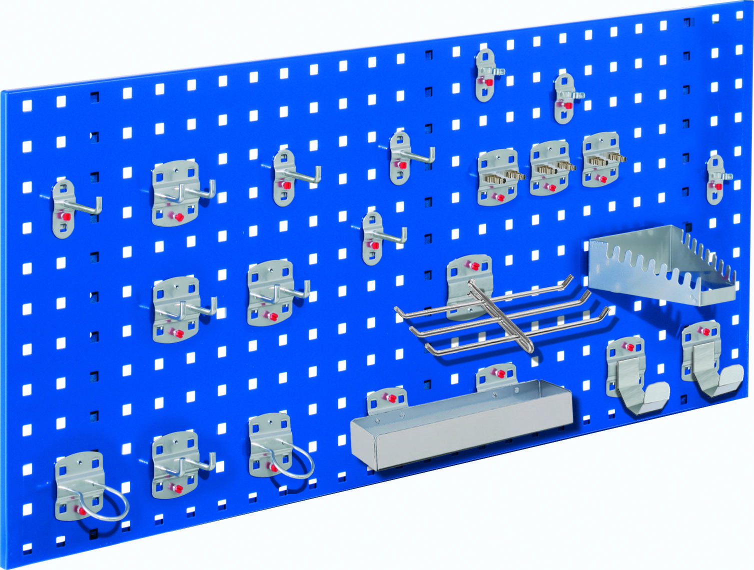 Bild von Loch-/Magnetwand Einsteigerset 7, 1 x Lochplatte, 1 Werkzeughalterset 21-teilig