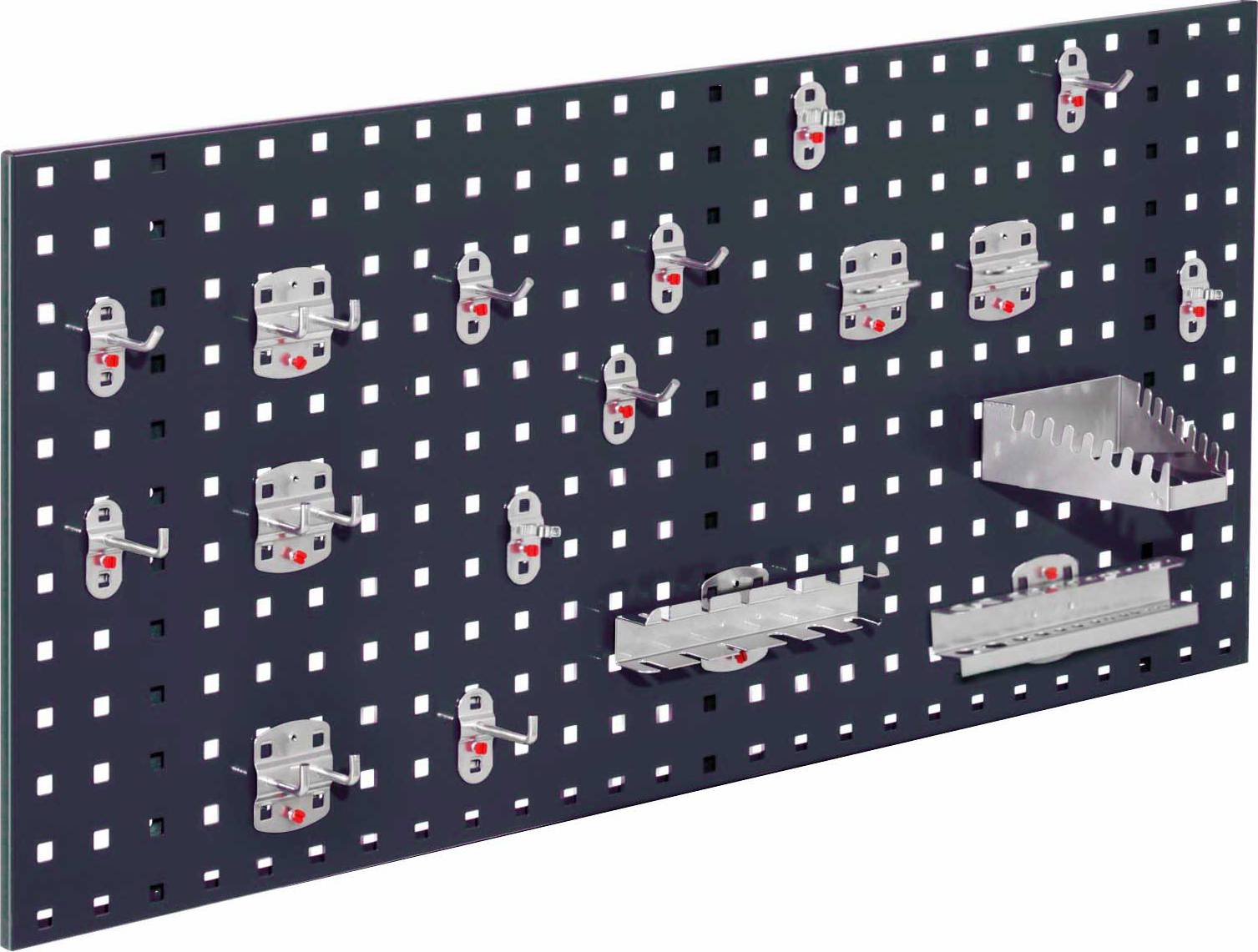 Bild von Loch-/Magnetwand Einsteigerset 6, 1 x Lochplatte, 1 Werkzeughalterset 18-teilig