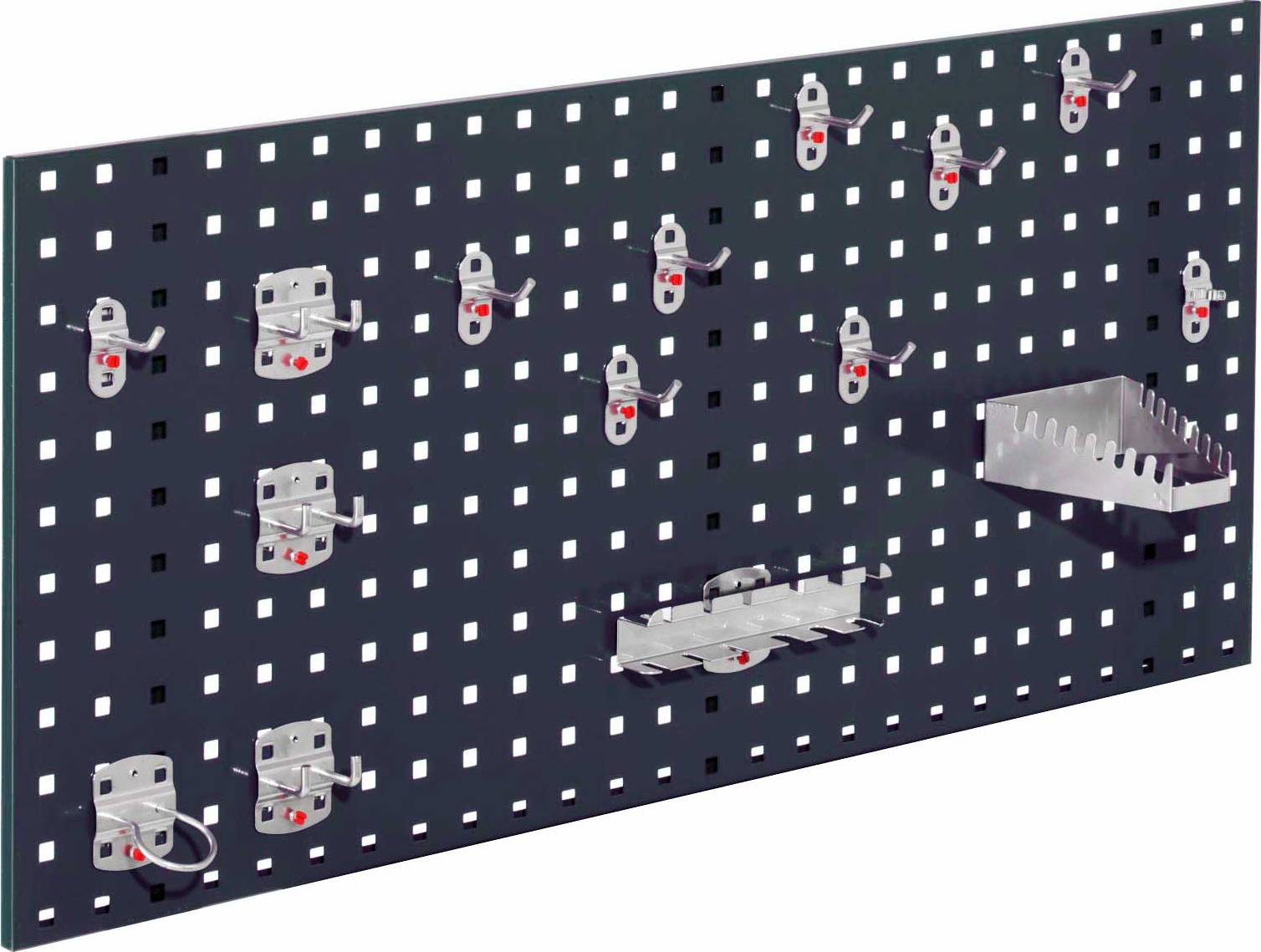 Bild von Loch-/Magnetwand Einsteigerset 1, 1 x Lochplatte, 1 Werkzeughalterset 15-teilig