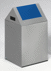 Bild von Wertstoffsammelgerät WSG 40 S Korpus silber, Einwurfklappe enzianblau