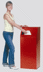 Bild von Wertstoffsammler rot RAL 3000 für 110 Liter Säcke
