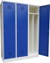 Bild von Garderobenschrank 3 Abteile, mit fester Trennwand und Füssen 1800x1350x500 mm HxBxT