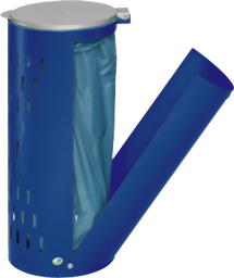 Bild von Abfallbehälter mit Klapptür für 110 Liter Säcke, enzianblau
