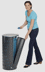 Bild von Abfallbehälter mit Klapptür für 110 Liter Säcke, enzianblau
