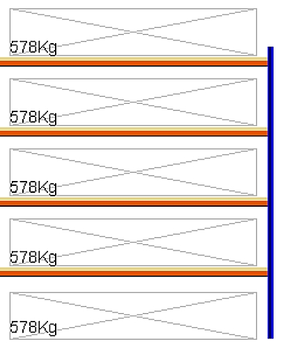 Bild von Weitspann-Anbauregal, 2500x2315x1000 mm HxLxT, Holzfachebenen