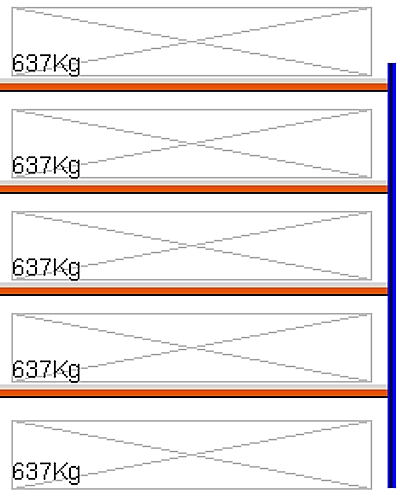 Bild von Weitspann-Anbauregal, 2500x2315x600 mm HxLxT, Metallauflagen