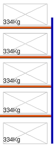 Bild von Weitspann-Anbauregal, 2500x1250x1000 mm HxLxT, Metallauflagen