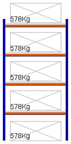 Bild von Weitspann-Grundregal, 2500x1250x600 mm HxLxT, Metallauflagen