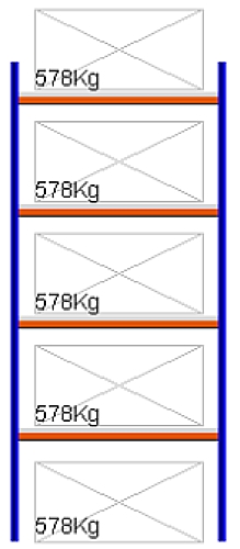 Bild von Weitspann-Grundregal, 3000x1250x600 mm HxLxT, Metallauflagen