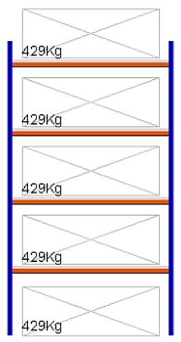 Bild von Weitspann-Grundregal, 3000x1605x1000 mm HxLxT, Metallauflagen