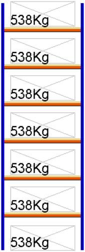 Bild von Weitspann-Grundregal, 4000x1250x600 mm HxLxT, Holzfachebenen