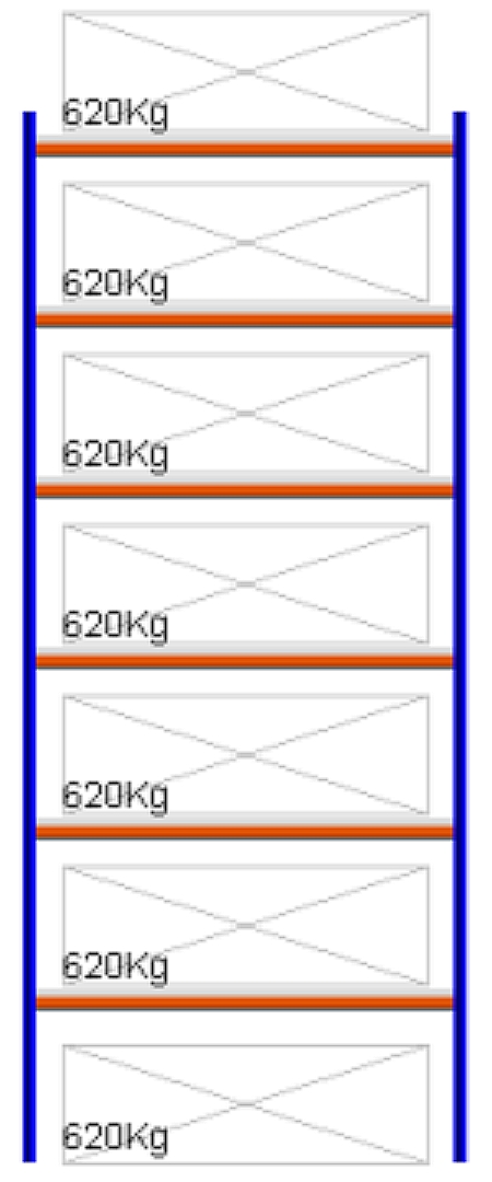 Bild von Weitspann-Grundregal, 4000x1605x600 mm HxLxT, Holzfachebenen