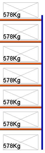 Bild von Weitspann-Anbauregal, 4000x1250x600 mm HxLxT, Metallauflagen